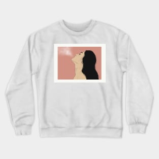 Pink smoke girl Crewneck Sweatshirt